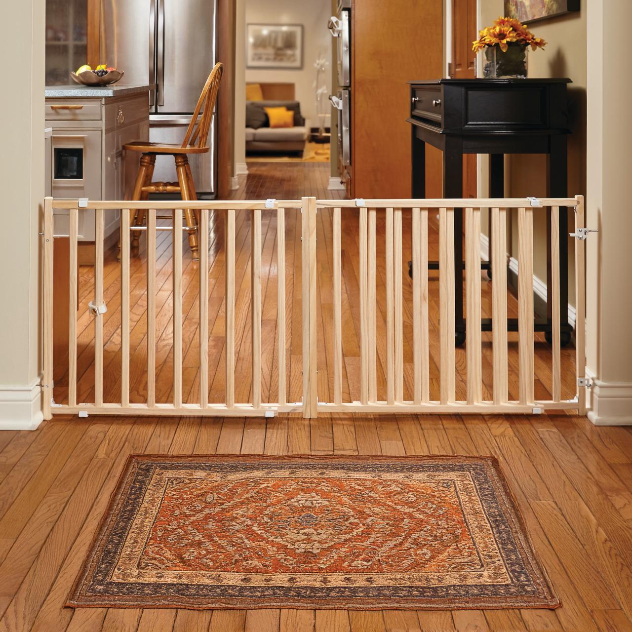 MidWest Homes For Pets Extra-Wide Wooden Gate, Brown photo 4