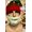 Red, variant on Unisex Christmas Knit Santa Beanie with Fake Beard, Novelty Holiday Party Winter Hat for Adults, Cozy Gift