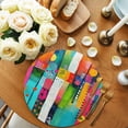 thumbnail image 2 of Round Placemats Graffiti Style 15 inch Set of 2 Table Mats for Dining Table Abstract Art Heat Resistant Non-Slip Kitchen & Home Decorative Place Mat Set, 2 of 8