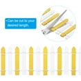 thumbnail image 4 of Uxcell 35" L x 2" H Wood Miniature Mini Fairy Garden Picket Fence, Yellow White, 4 of 5