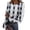 Black(plaid shirts for women), variant on Womens Tops Plaid Long Sleeve Going Out Ribbed Fitted Slim Vintage Underwear Tops Trendy Fall Basic Party Casual Round Neck Undershirts M