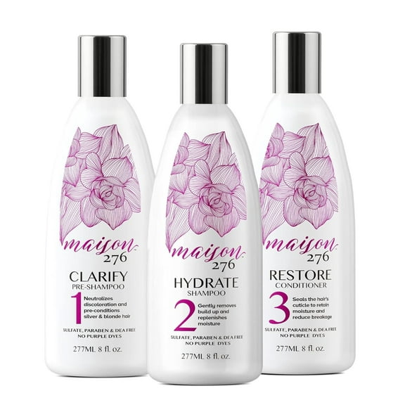 Maison 276 CLARIFY   HYDRATE   RESTORE Trio for Silver and Blonde Hair