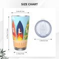 thumbnail image 4 of Salouo Hello Summer3 Print 20oz Tumbler with Lid,Stainless Steel Vacuum Insulated Tumbler Durable Insulated Coffee Mug Thermal Cup with Splash Proof Sliding Lid-Straw Two-piece Set, 4 of 8