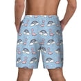 thumbnail image 4 of Uemuo Rainbow Dinosaur Pattern Mens Swim Trunks Quick Dry Board Shorts with Mesh Lining, Stretch Beach Shorts Quick Dry No-Chafing Board Shorts-Large, 4 of 9