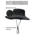thumbnail image 2 of DLAPL Wide Brim Waterproof Sun Hat for Men Women Packable Fishing Bucket Hat for Hiking Gardening (Solid Black), 2 of 5