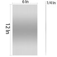 thumbnail image 2 of KEILEOHO 2 piezas 6061 T6 chapa de aluminio de 6 x 12 x 1/4 pulgadas de espesor productos de construcción placa de aluminio lisa cubierta con película protectora tratable térmicamente y resistente a l, 2 of 5