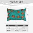 thumbnail image 4 of Lsque Colorful Crab Pattern Pillow Case – Soft & Cozy Throw Pillow Cover, Hypoallergenic Cushion Case for Sleeping Women with Envelope Closure-16"x24", 4 of 6