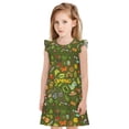 thumbnail image 1 of Fotbe Camping 1 Vestido de Dormir para Niñas de 3 a 10 Años, Mangas Cortas, Estilo Princesa, Pijama Camisón con Mangas Voladas-XX-Large, 1 of 6