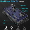 thumbnail image 3 of Samsung Galaxy A71 5G Case (Not Fit Galaxy A71 4G) with HD Screen Protector, Dual Guard Protection Series Case with Portable Magnetic Ring Stand for Samsung A71 5G (Blue Military Case), 3 of 14