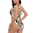 thumbnail image 4 of Honeii Lovely Penguin for women's one-piece swimsuit featuring a chic one-shoulder design experience elegance and style in the water-X-Large, 4 of 6