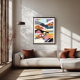 thumbnail image 2 of A Fantastic Journey - Collage Abstract Geometric Modern Art Surrealism Pattern Black Framed Wall Art Print 6 x 8 inches, 2 of 4