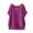 Purple, variant on Karight Summer Tops for Women Plus Size Cotton Linen V Neck Short Sleeve Gauze Shirts Cute Loose Casual Comfy Blouses Trendy