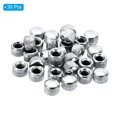 thumbnail image 3 of Uxcell M6x1 Cap Nut, 30 Pcs Acorn Nut Screw Knob Cap Insert Bolt Cover Female Thread Knurled, Silver Tone, 3 of 6