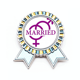 thumbnail image 1 of Estado civil y familiar Insignia broche Medalla ganadora, 1 of 3