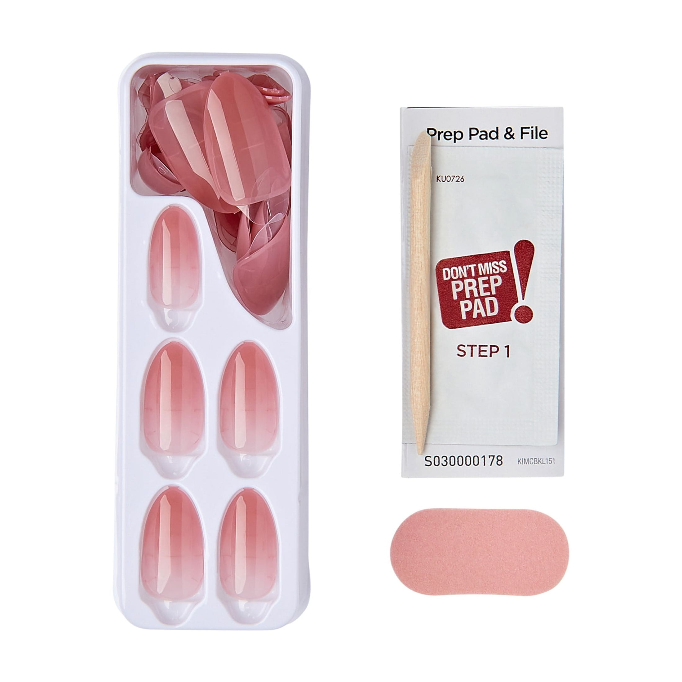 imPRESS Color Bare but Better Press-On Nails, No Glue, Pink, Medium Almond, 33 Ct.