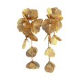 thumbnail image 5 of SmartBy 1 Pair Women Drop Earrings Retro Style Flower Shape Sparkling Cubic Zirconia Inlaid Tassel Earrings Jewelry Gift, 5 of 7