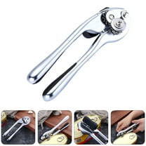 PBPBOX 1Pc Multi-Function Manual Can Opener Metal Bottle Opener Kitchen Tool with Comfortable Grip Plated Silver