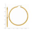 thumbnail image 4 of 14k Yellow Gold Hoop Earrings for Women, Classic Round Polished Medium Hoops, Lightweight Minimalist Everyday Jewelry, Elegant Timeless Style, 4 of 6