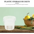 thumbnail image 3 of 10Pcs Clear Bucket with Lid, 1L Food Sealed Storage Buckets Ice Buckets Storage Containers Ice Cream Frezzer Bucket Sundries Storage Box Round Buckets with Handle (1L), 3 of 5