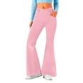 thumbnail image 2 of Women's Casual Pants Bell Bottom Jeans For Women High Waisted Classic Flared Denim Pants Stretchy Wide Leg Jeans Bell Bottoms Trousers,Pink Women's Casual Pants XXL, 2 of 5