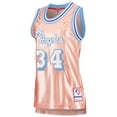 thumbnail image 2 of Women's Mitchell & Ness Shaquille O'Neal Pink Los Angeles Lakers 75th Anniversary Rose Gold 1996 Swingman Jersey, 2 of 3