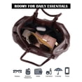 thumbnail image 5 of Deago Tote Bag for Women PU Leather Shoulder Handbags Fashion Hobo Crossbody Bags Bucket Purse with Adjustable Shoulder Strap (Coffee), 5 of 9