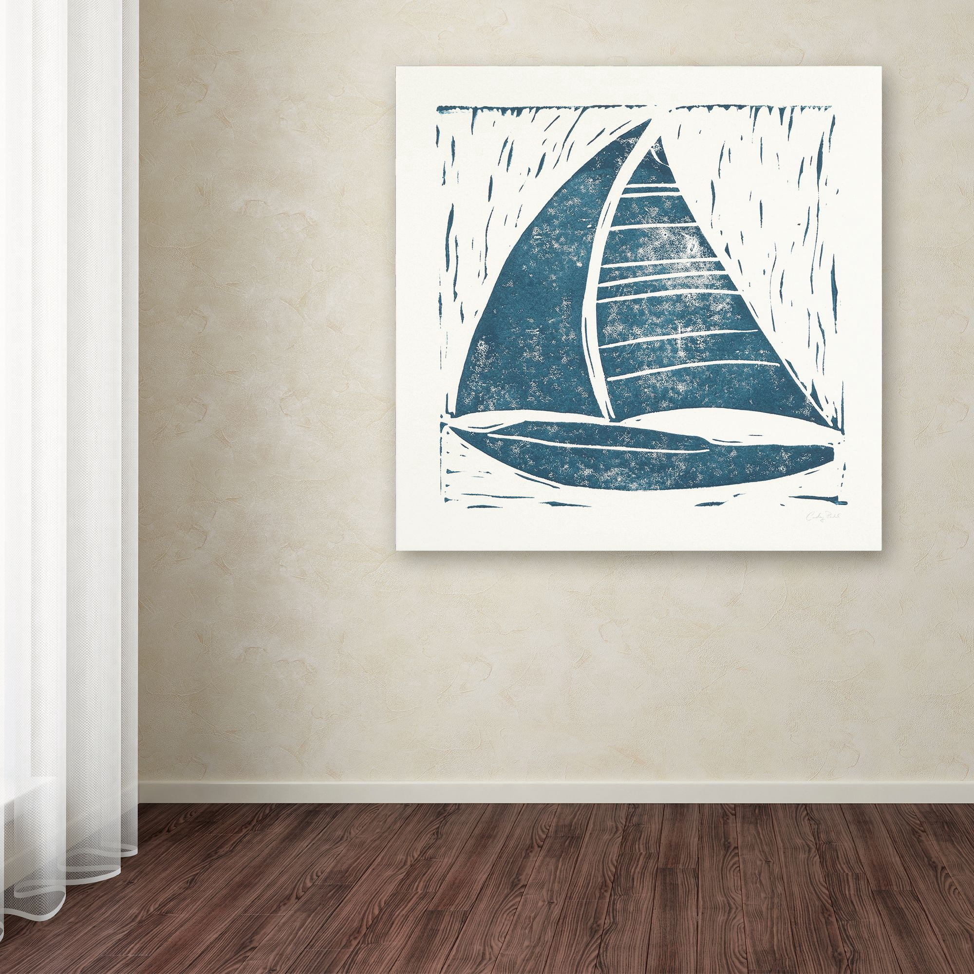 Trademark Fine Art 'Nautical Collage on White IV' Canvas Art by Courtney Prahl