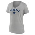 thumbnail image 2 of Women's Heathered Gray Toronto Maple Leafs Team Arc V-Neck T-Shirt, 2 of 4