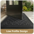 thumbnail image 3 of PABUBE Outdoor Doormat, Weatherproof Low Profile Outdoor Mat,Heavy Duty Non-Slip Welcome Mat, Dirt Trapper Washable Entry Rug for Front Doors Entryway,24"X36",Grey, 3 of 10