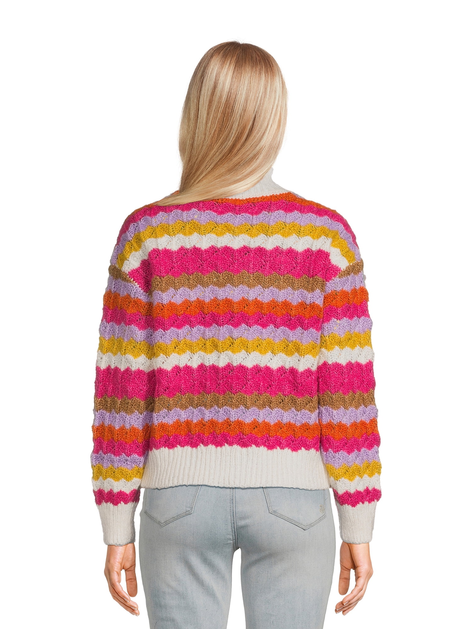 99 Jane Street Women's Mock Neck Pullover Sweater with Long Sleeves, Midweight, Sizes XS-XXXL