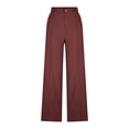 thumbnail image 6 of Abomasnow Women's Dressy Jeans Pants Pants High Waisted Straight Wide Leg Pants Work Office Business Casual Slacks Pants with Pockets, 6 of 7