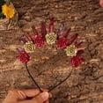 thumbnail image 4 of Natural Crystal Flower Headband Bachelorette Party Hairhoop Decorative Headdress Crown Hairband Hair Jewelry, 4 of 8