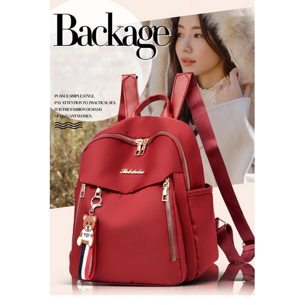 Mochila Casual Para Mujer - Tamaño 25x12x30 Cm - Tejido Suave, Diseño Jacquard - Ideal Para Escuela, Viaje O Uso Diario