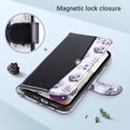 thumbnail image 4 of ULAK Case for iPhone 15 Pro Max Wallet, Kickstand Folio Flip Leather Phone Case with Cards Holder for Apple iPhone 15 Pro Max for Women Girls,Black Flora, 4 of 10