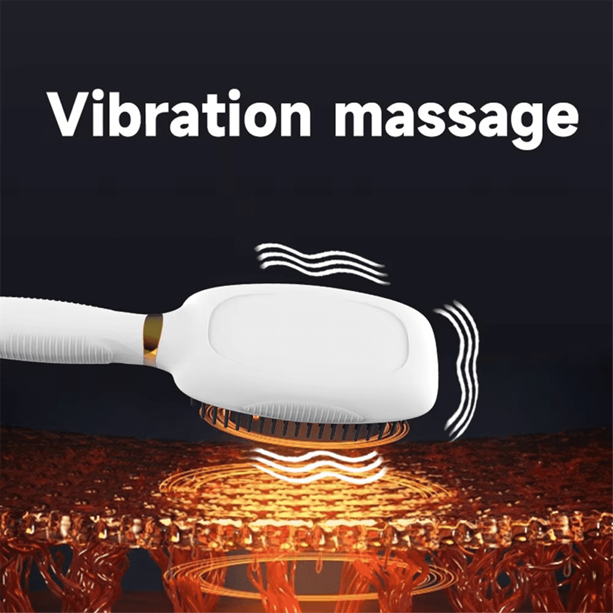 Red Light Hair Growth Comb, EMS Micro-Current, Infrared Therapy, Scalp Massage Hairbrush with Vibrations Feature Black