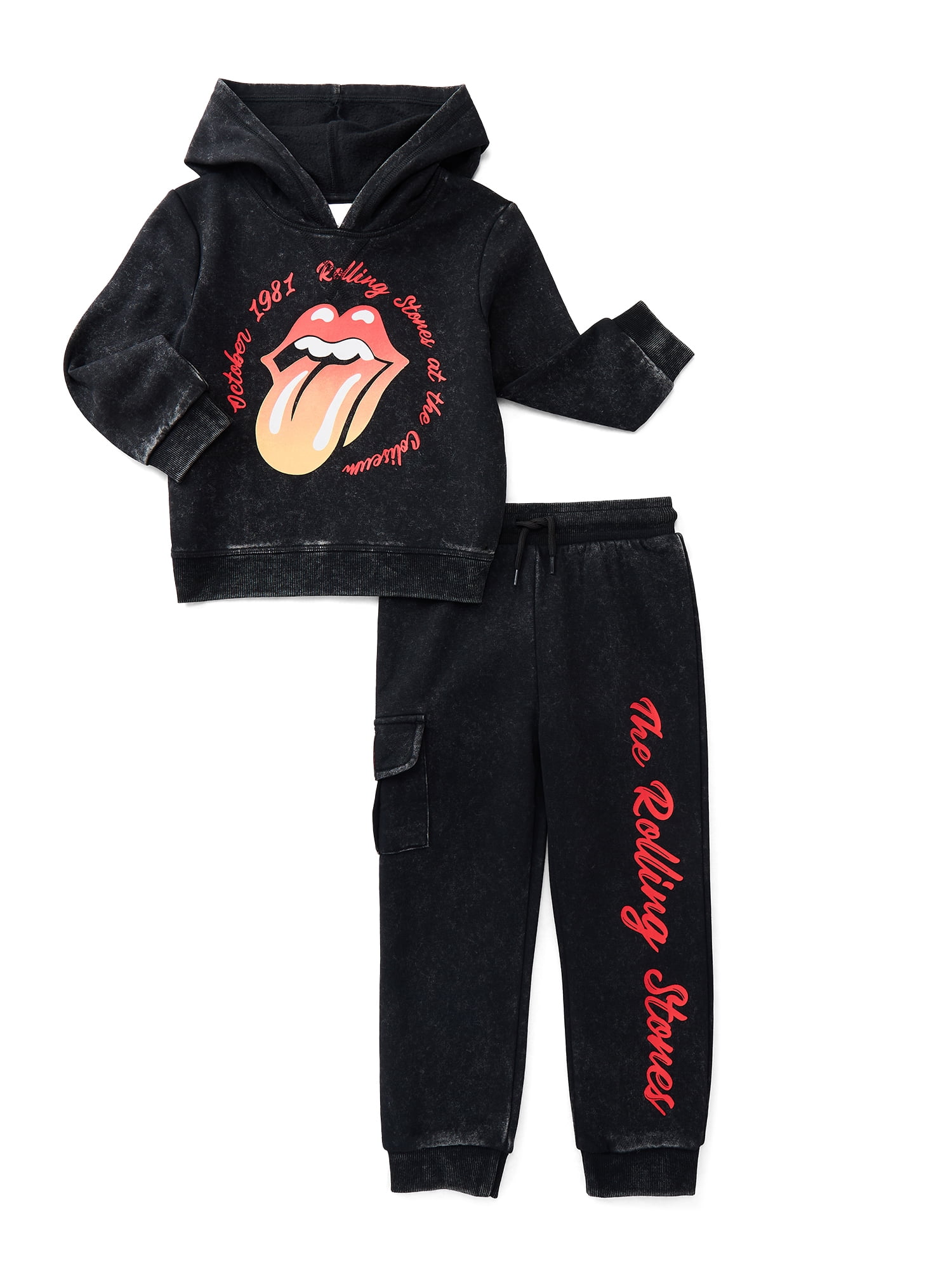 Rolling Stones Toddler Boys Graphic Hoodie and Jogger Pants Set, 2-Piece, Sizes 12M-5T