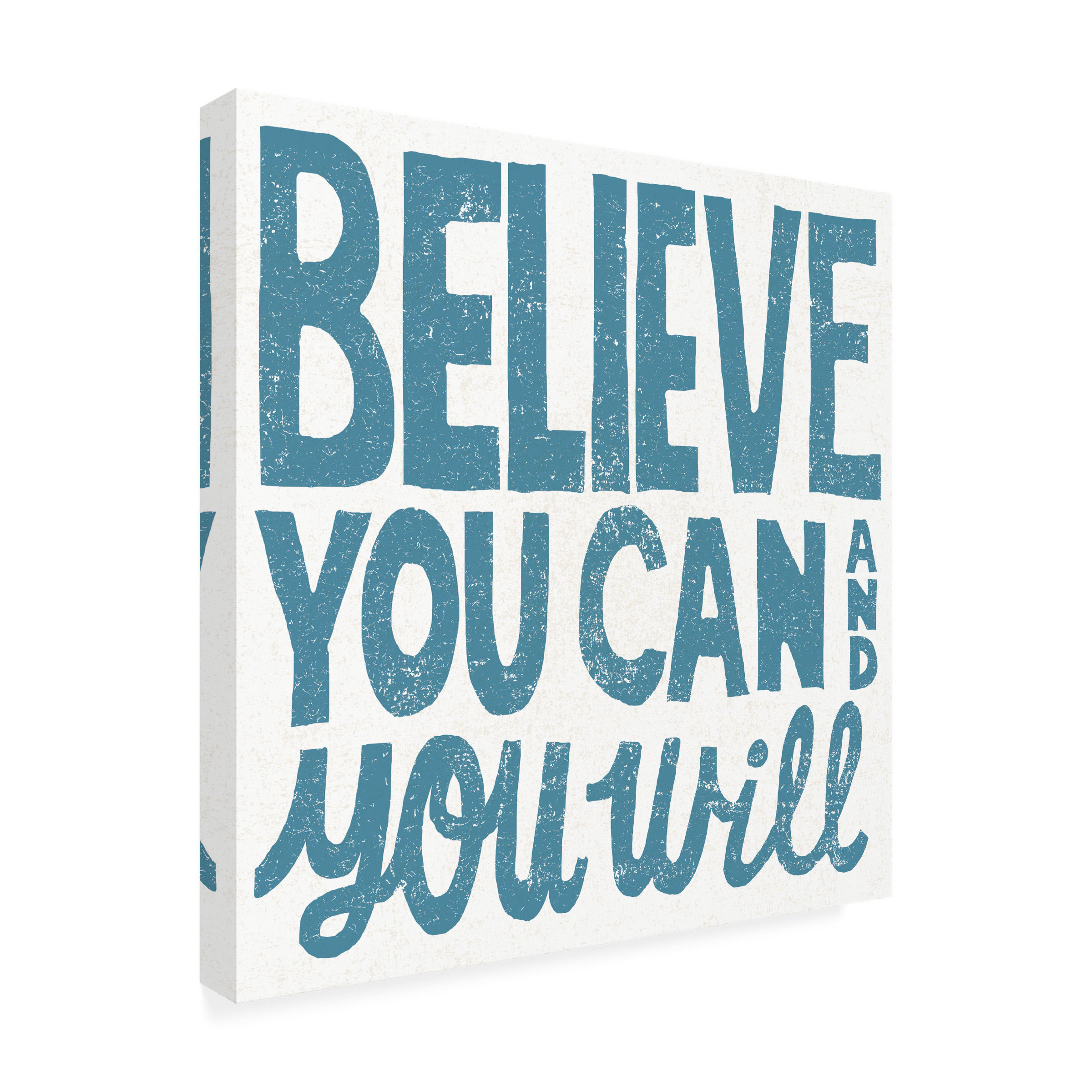Trademark Fine Art 'Believe You Can Teal' Canvas Art by Michael Mullan