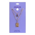 thumbnail image 2 of Claire's Girls Women And Girls Gold Zodiac Leo Necklace Set, Lobster Closure, 2-Pack, 38357, 2 of 6