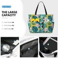 thumbnail image 3 of Kdxio Tropical Floral for Beach Bag for Women Large Beach Tote Bag Waterproof Sandproof Swim Bag with Zipper Pockets Beach Vacation Travel, 3 of 7