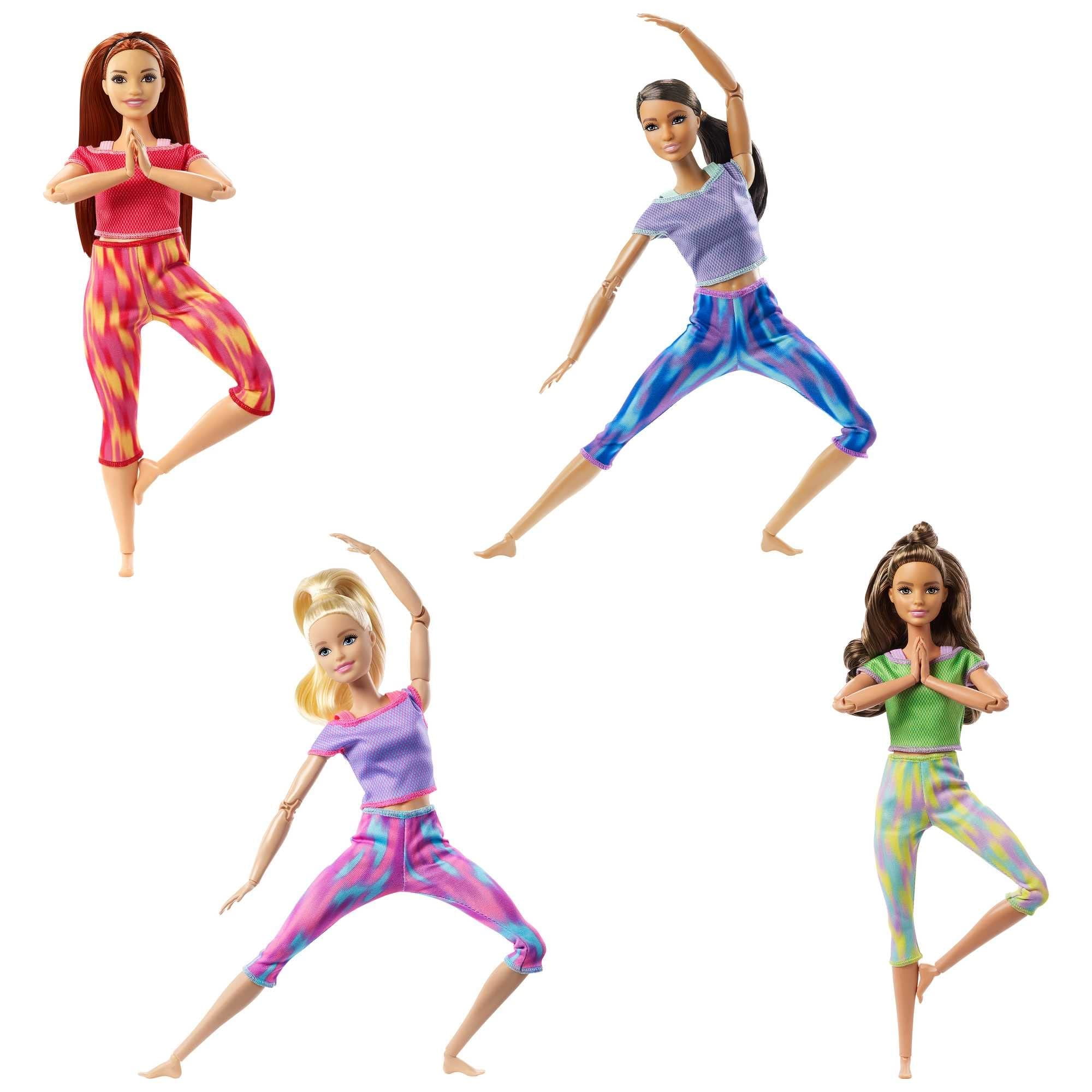 Barbie Made to Move Doll with 22 Flexible Joints & Curly Brunette