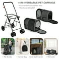 thumbnail image 5 of Gymax 4-in-1 Double Pet Stroller w/ Detachable Carrier Travel Carriage for Cats Black, 5 of 9