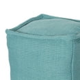 thumbnail image 4 of Noble House Ezra Boho Yarn Pouf, Teal, 4 of 7