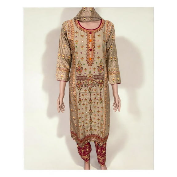 Traditional Cotton Designer Salwar Kameez Suit, Cultural Wear for Women, 218