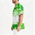 thumbnail image 4 of Fgvctg St. Patrick's Day Scrub Tops for Men Casual Short Sleeve Cute Shamrock Print Scrubs Tops Loose V Neck Work Shirt Scrub Workwear Nurse Uniform Medical Shirt with Pockets Fluorescent Green M, 4 of 6