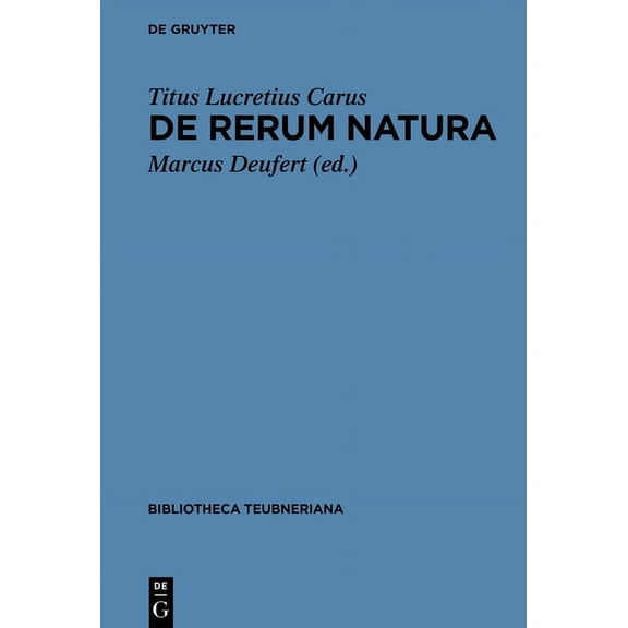 Bibliotheca Scriptorum Graecorum Et Roma de Rerum Natura, (Hardcover)