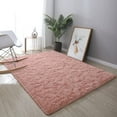 thumbnail image 2 of Dwelke Fluffy Area Rugs Soft Shaggy Rugs for Bedroom Carpet, 4'x6',Cherry Pink, 2 of 7