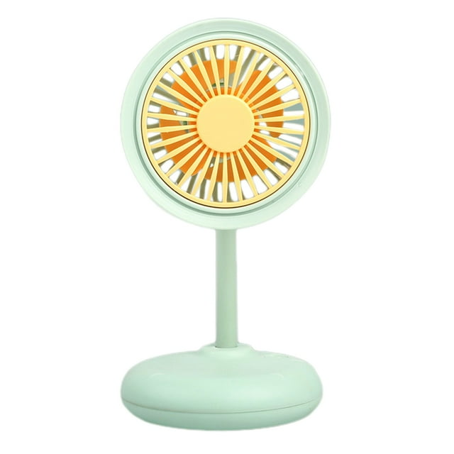 Green Usb Rechargeable Folding Desktop Fan 3 Wind Levels Portable Quiet Strong Wind For Study Outdoor Nap Compact Design Usb Powered 360 Rotation Low Noise