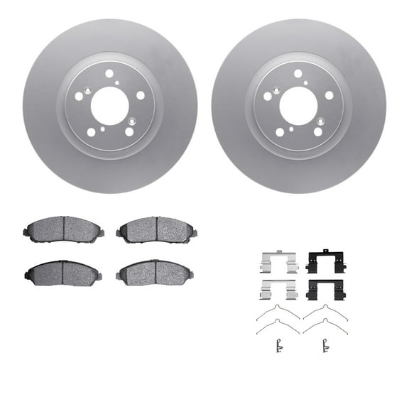 Dynamic Friction Company Front Geospec Brake Rotors with 5000 Advanced Brake Pads includes Hardware 4512-59174