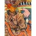 thumbnail image 2 of Toulouse-Lautrec, Henri de 15x18 White Modern Wood Framed Museum Art Print Titled - At the Nouveau Cirque the Dancer and Five Stuffed Shirts, 2 of 4