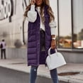 thumbnail image 5 of Purple Winter Jackets for Women, Jackets for Women, Womens Winter Sleeveless Coat Vest Long Hoodie Warm Down Coat With Pockets Quilted Outdoor Jacket, 4XL, 5 of 8